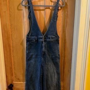 Free People Denim Overall-Style Jumpsuit